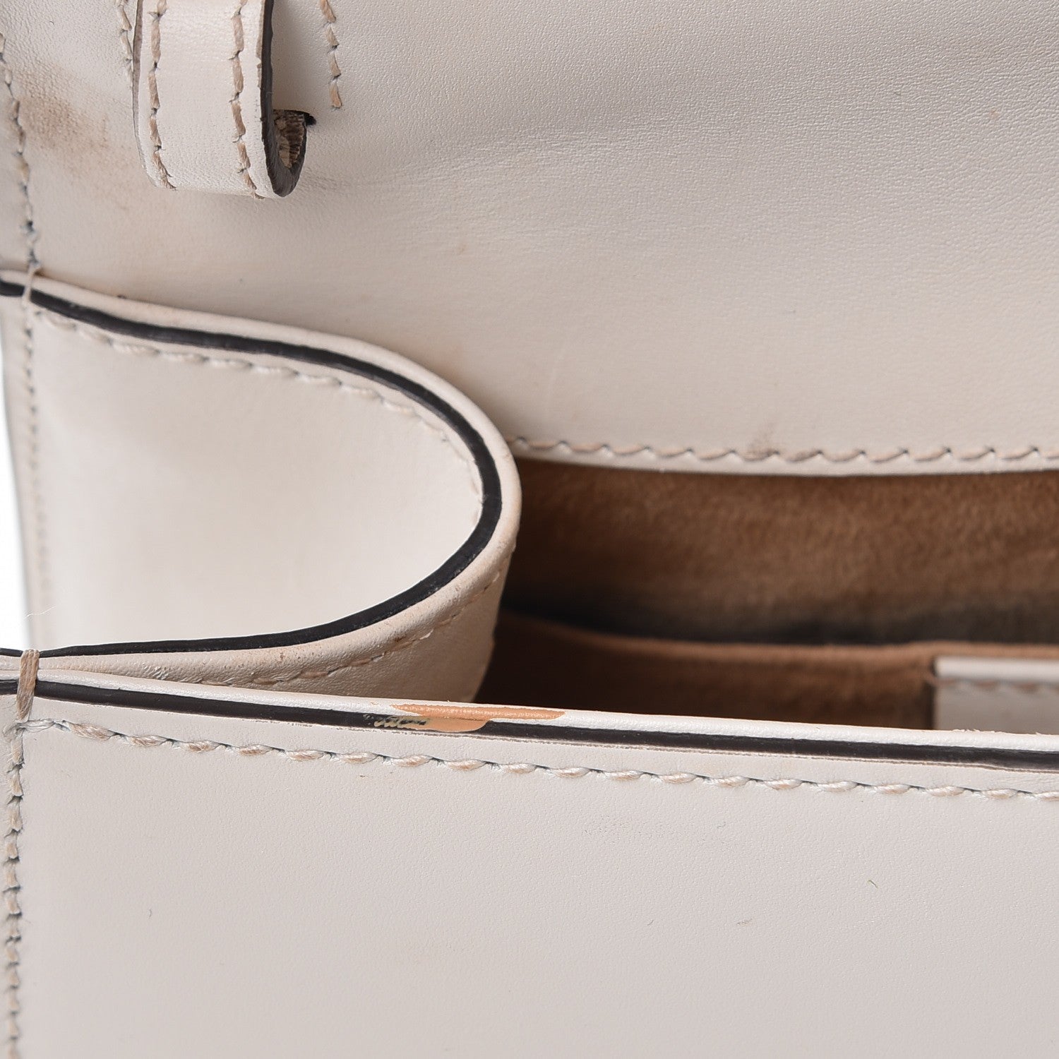 Gucci Calfskin Mini Sylvie Top Handle Bag White 10 of 19