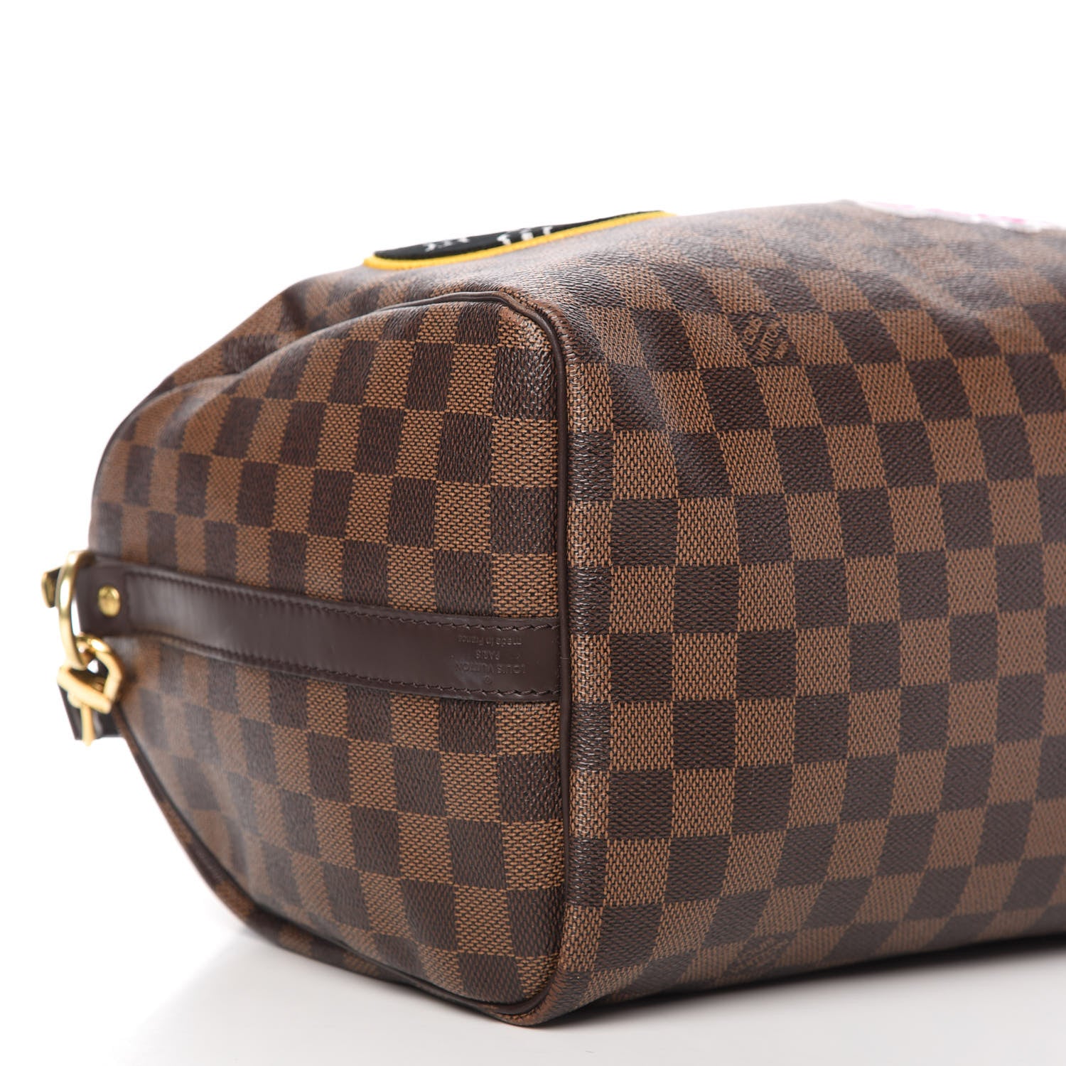 Louis Vuitton Damier Ebene Patches Speedy Bandouliere 30 6 of 10