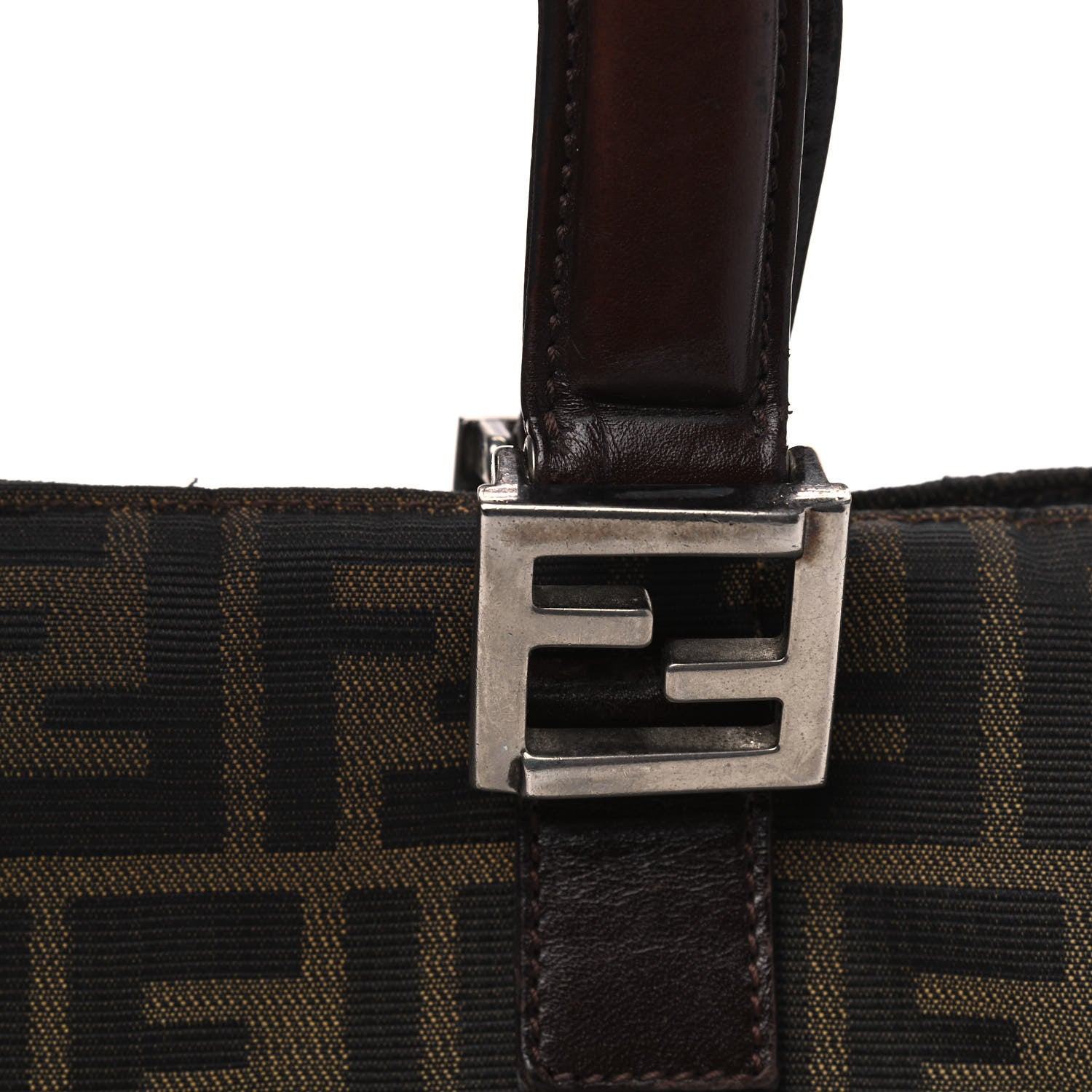 Fendi Zucca Top Handle Tote Tobacco 13 of 19