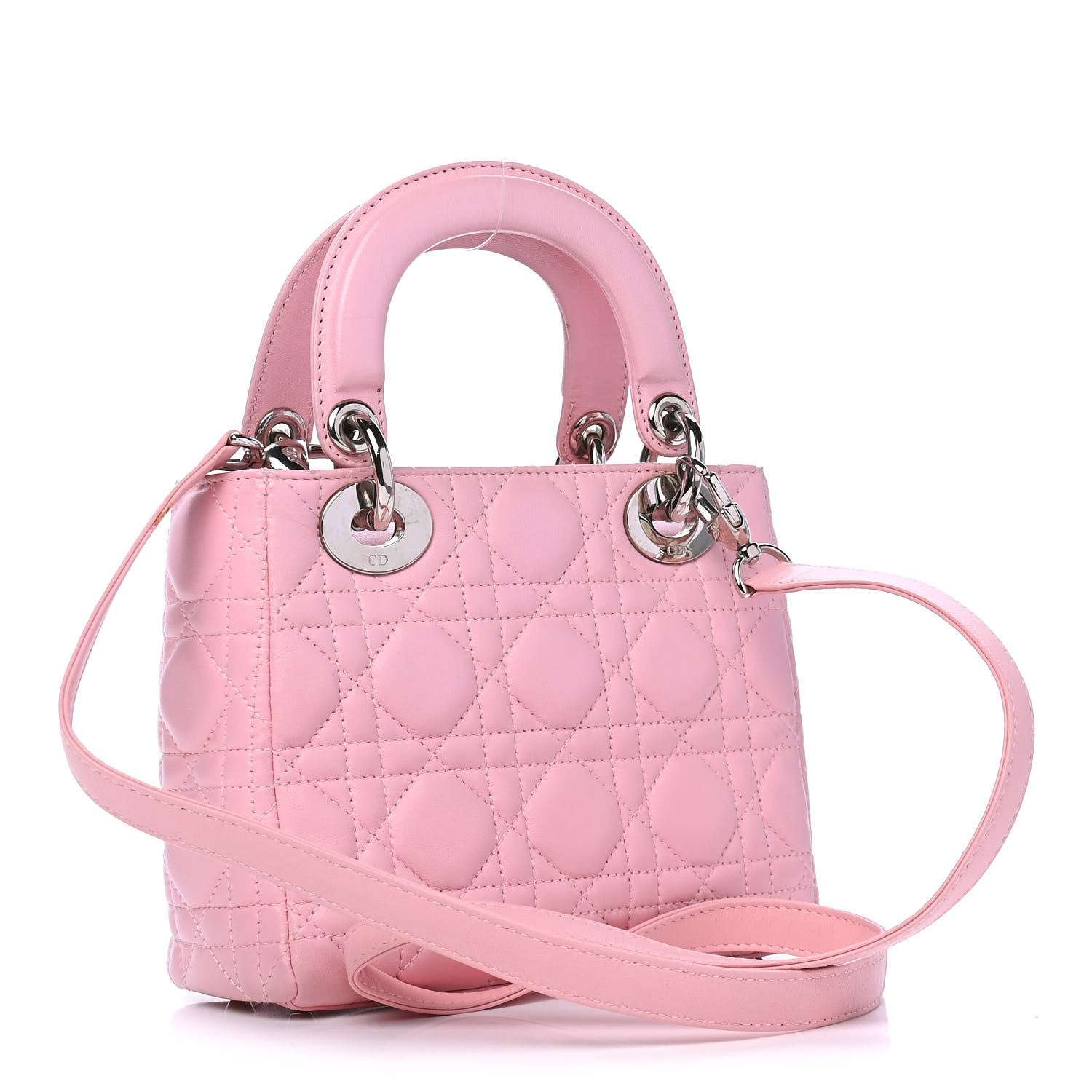 Christian Dior Lambskin Cannage Mini Lady Dior Rose Clair 2 of 7