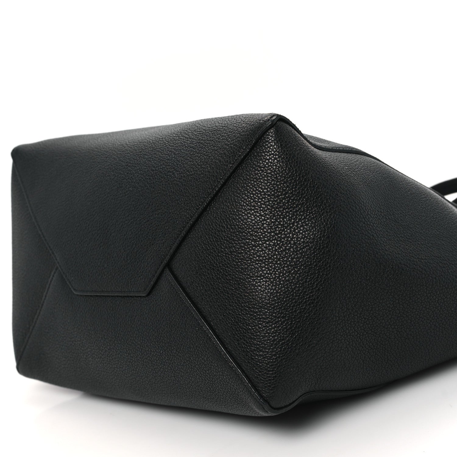 Celine Soft Grained Calfskin Small Belt Cabas Phantom Black 9 of 10