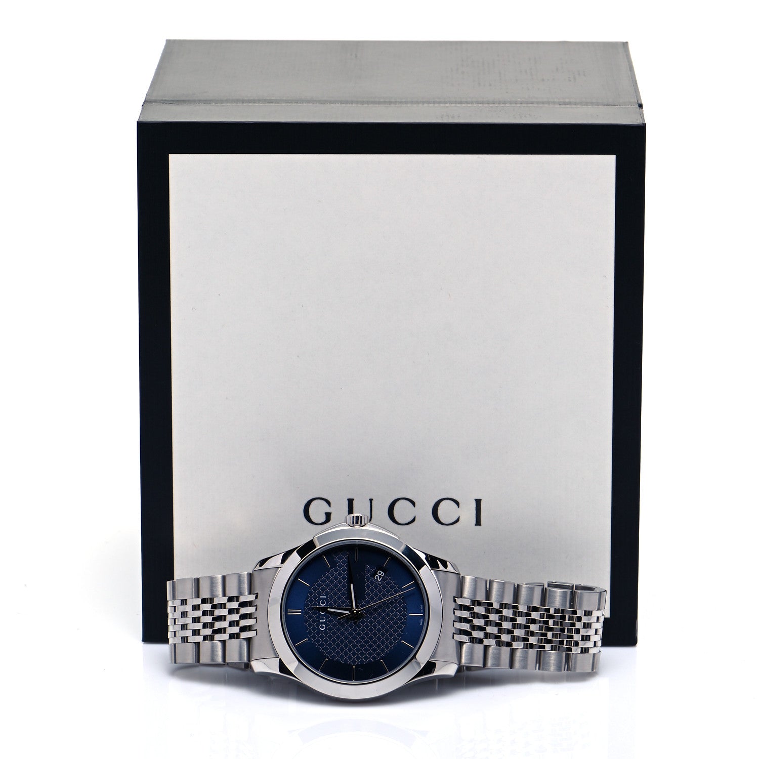 Gucci Stainless Steel 38mm G-Timeless Quartz Watch Navy 6 of 6