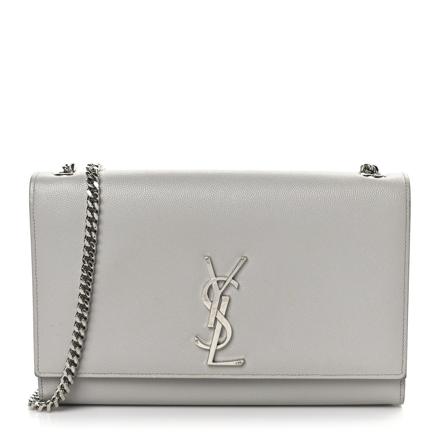 Saint Laurent Grain De Poudre Medium Classic Monogram Kate Satchel Souris 1 of 8