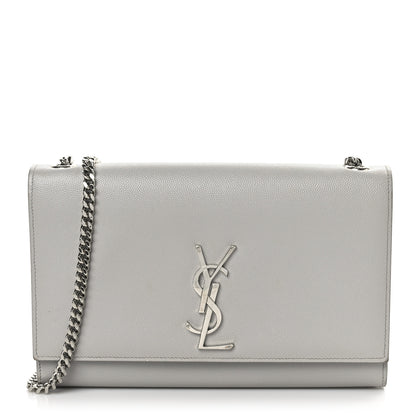 Saint Laurent Grain De Poudre Medium Classic Monogram Kate Satchel Souris 1 of 8