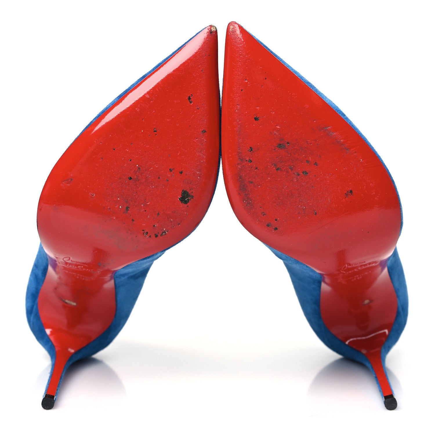 Christian Louboutin Veau Velours Pigalle Follies 100 Pumps 39 Positano 6 of 10