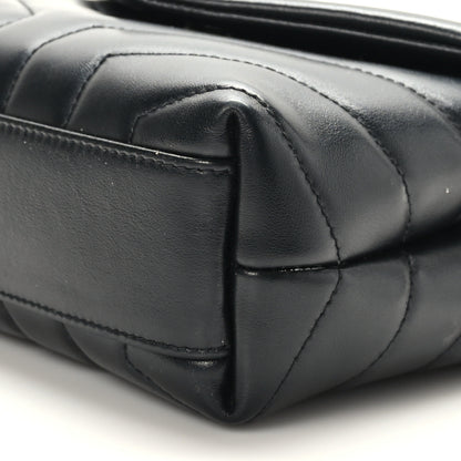 Saint Laurent Calfskin Y Quilted Monogram Toy Loulou Crossbody Bag Black 9 of 10