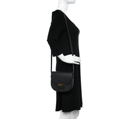 Celine Grained Calfskin Small Trotteur Black 2 of 16