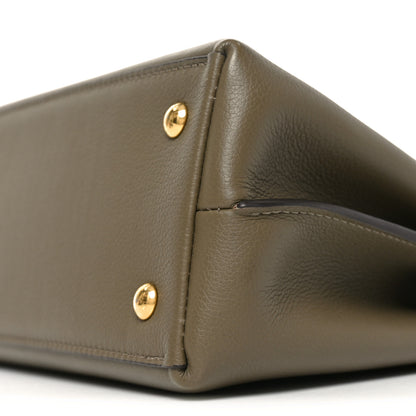 Louis Vuitton Soft Calfskin Lockme Ever BB Smokey Brown Quartz Green 9 of 9