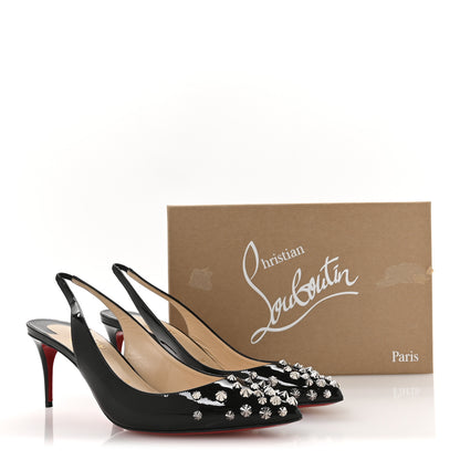 Christian Louboutin Patent Drama Sling 70 Pumps 39.5 Black 8 of 8