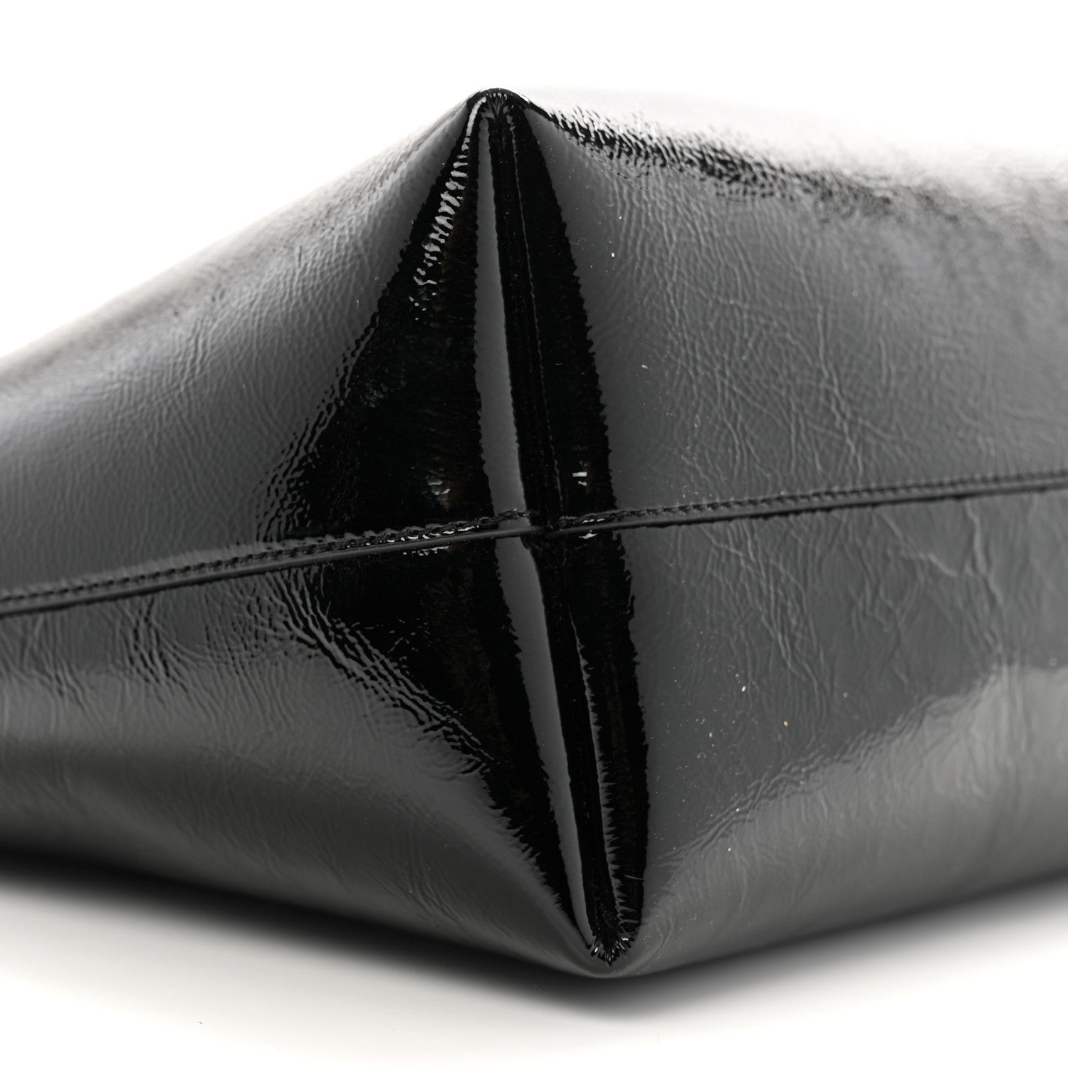 Saint Laurent Patent Calfskin Large Shopping Tote Black 10 of 12