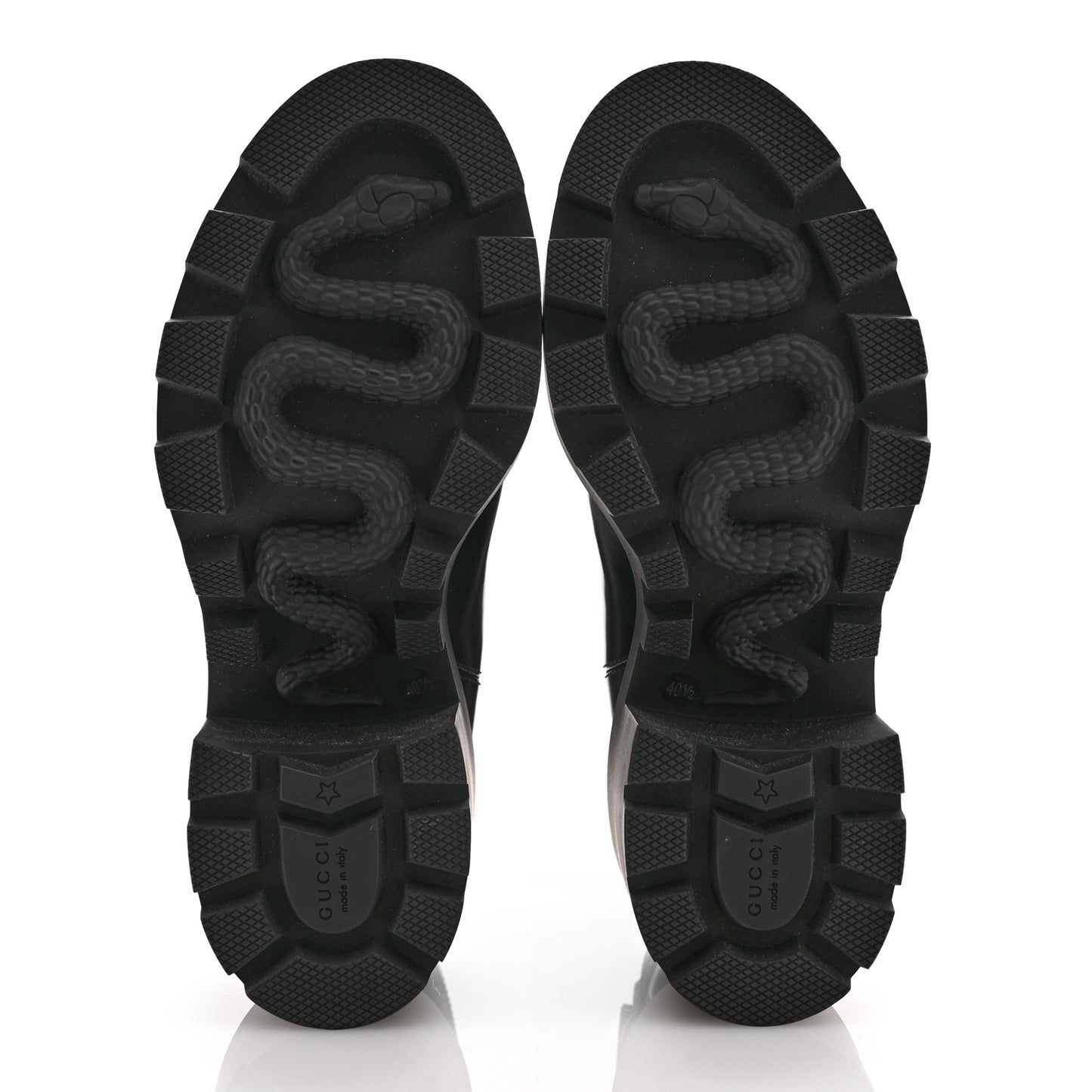 Magnum Calfskin Logo Ankle Boots 40.5 Black