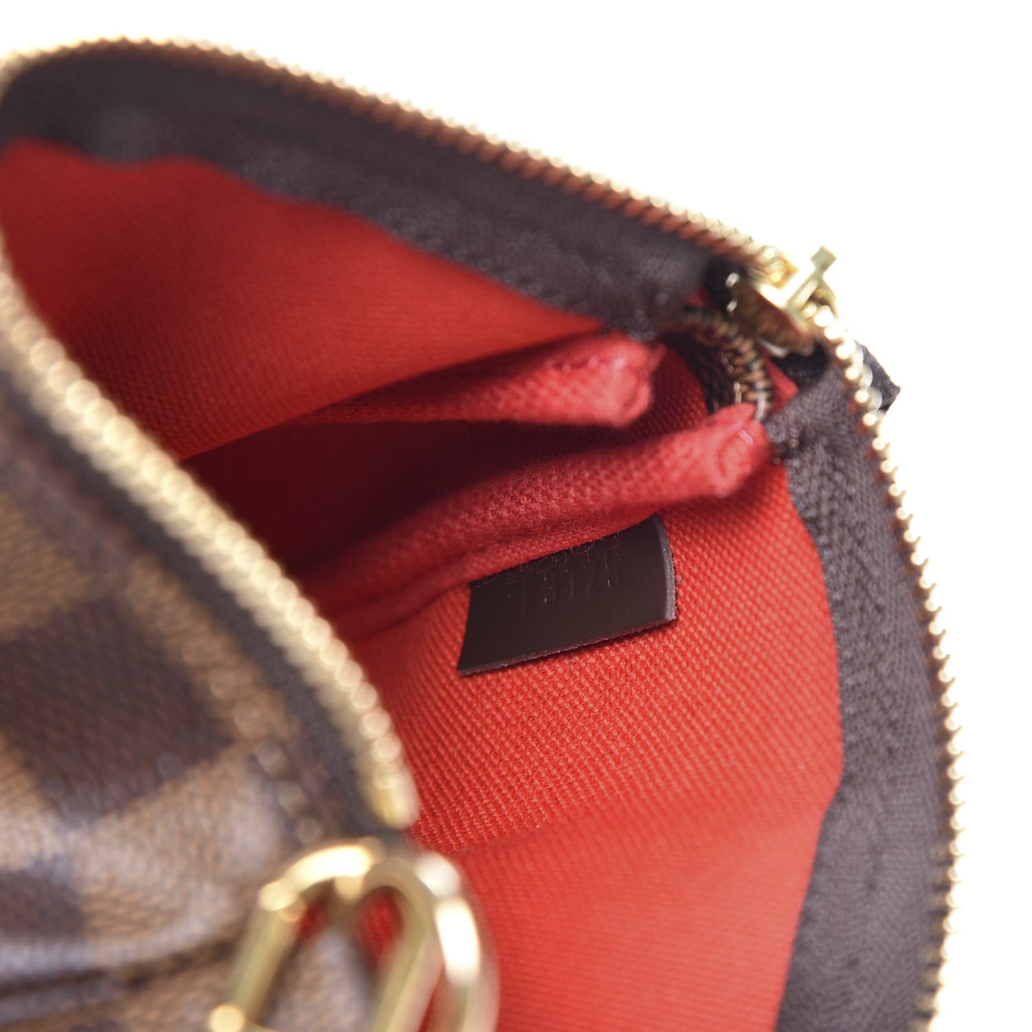 Damier Ebene 2019 Christmas Animation Mini Pochette Accessories Red
