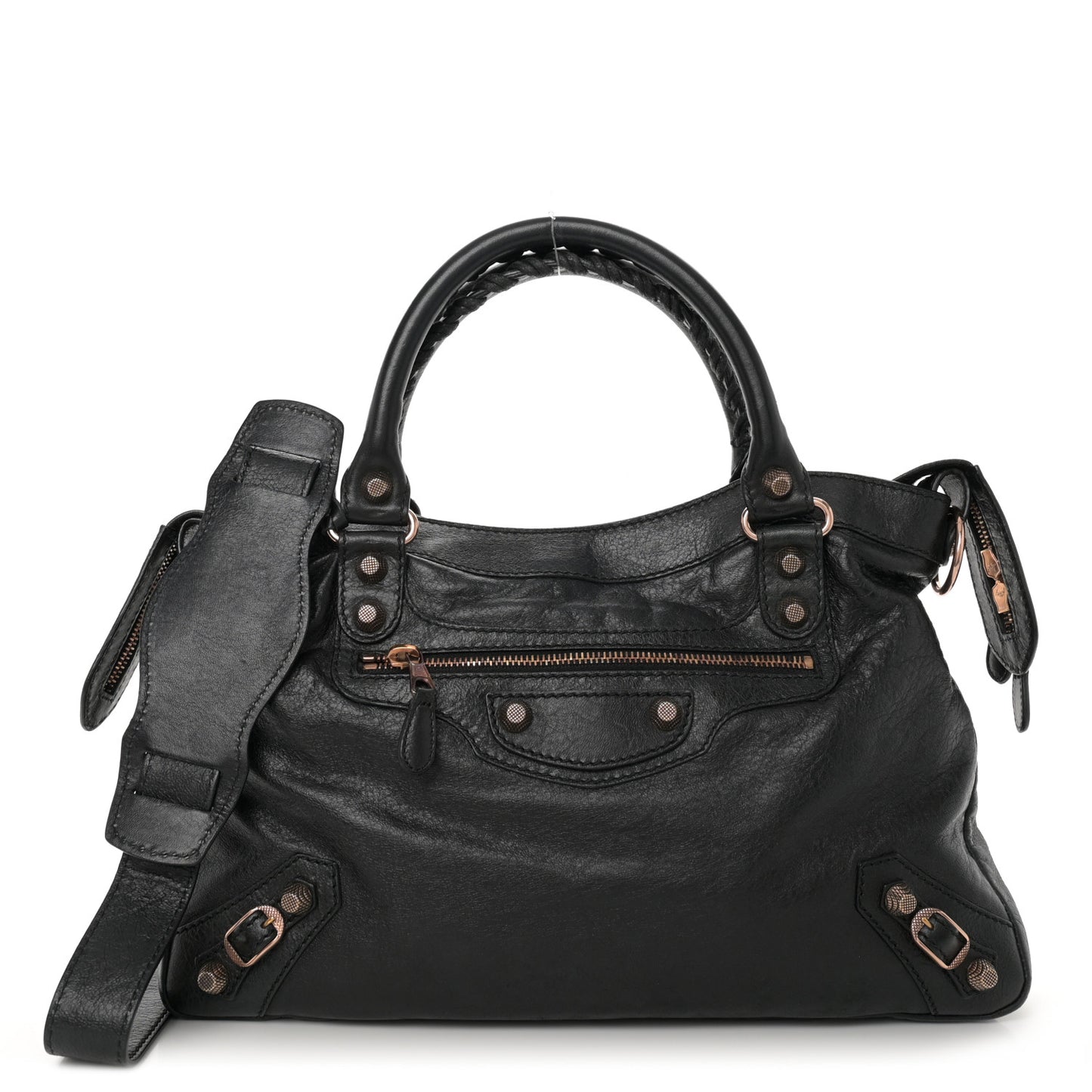 Agneau Giant 12 Rose Gold Hardware Town Black