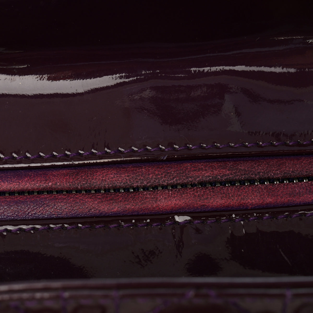 Patent Cannage Medium Lady Dior Purple