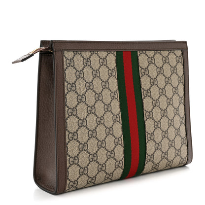 Gucci GG Supreme Monogram Web Ophidia Pouch Brown 3 of 7
