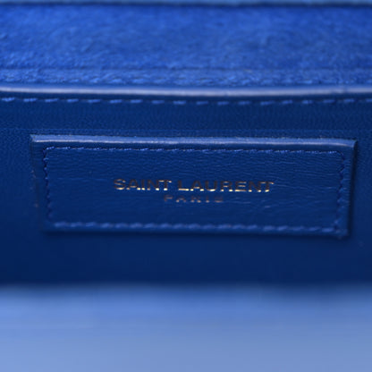 Saint Laurent Grain De Poudre Small Classic Monogram Kate Satchel Royal Blue 6 of 10
