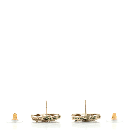 Chanel Enamel CC Baroque Earrings Black Gold 3 of 4