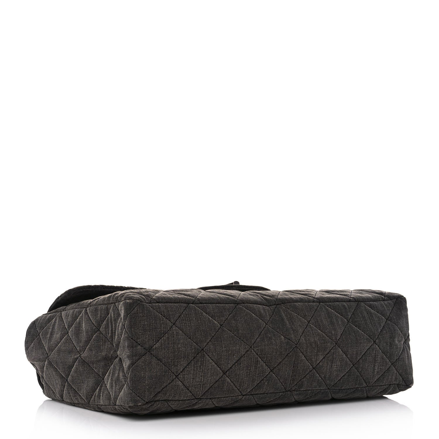 Chanel Denim Quilted XXL Reissue Flap Grey 4 of 11