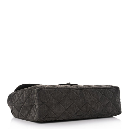 Chanel Denim Quilted XXL Reissue Flap Grey 4 of 11
