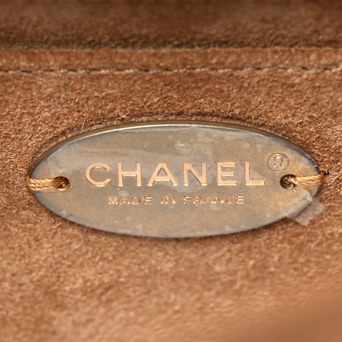 Grained Calfskin Mini Square Classic Pure Flap Brown