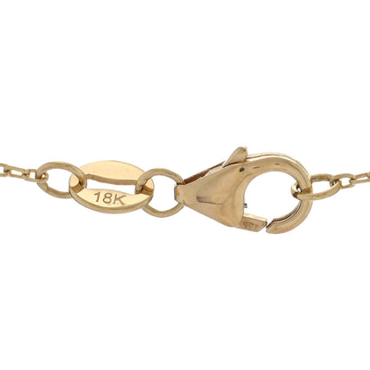 Foundrae 18K Yellow Gold Diamond Star Symbol Disk Drop Necklace 4 of 5