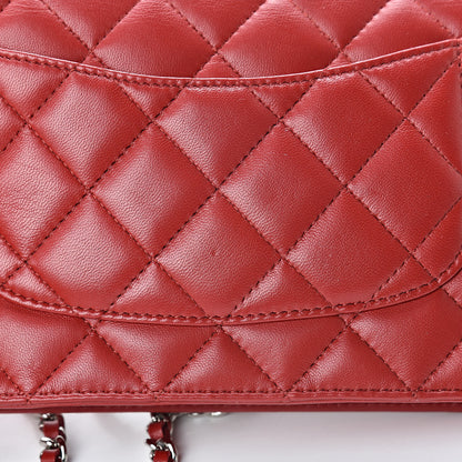 Chanel Lambskin Quilted Wallet On Chain WOC Red 12 of 12