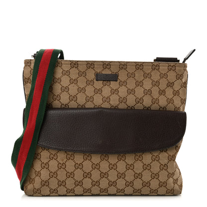 Gucci Monogram Signature Web Small Messenger Brown 1 of 16