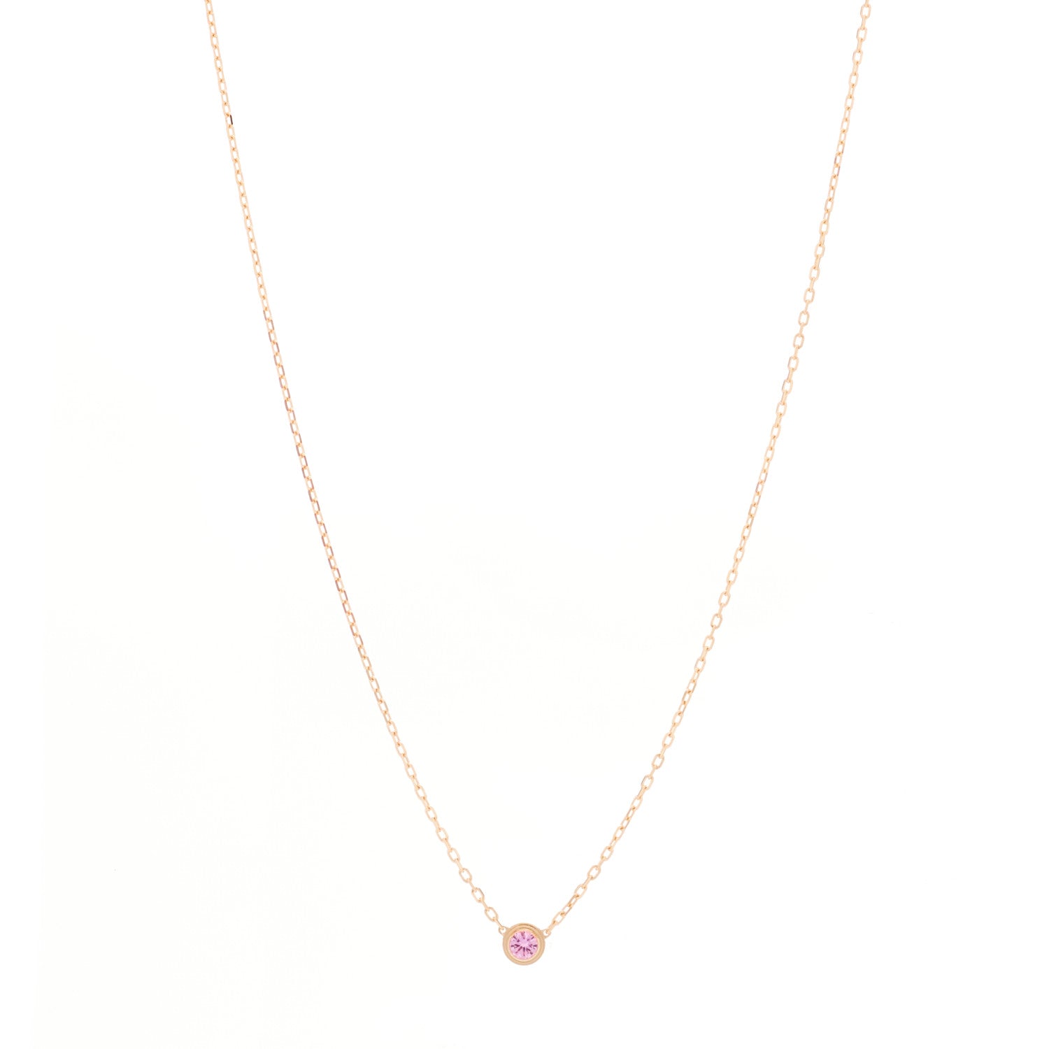 Cartier 18K Pink Gold Pink Sapphire D'Amour Pendant Necklace 1 of 5