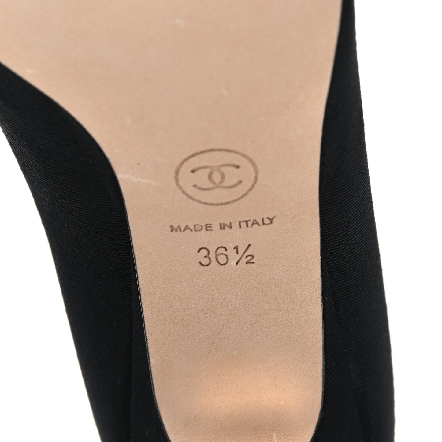 Grosgrain Cap Toe CC Pumps 36.5 Black