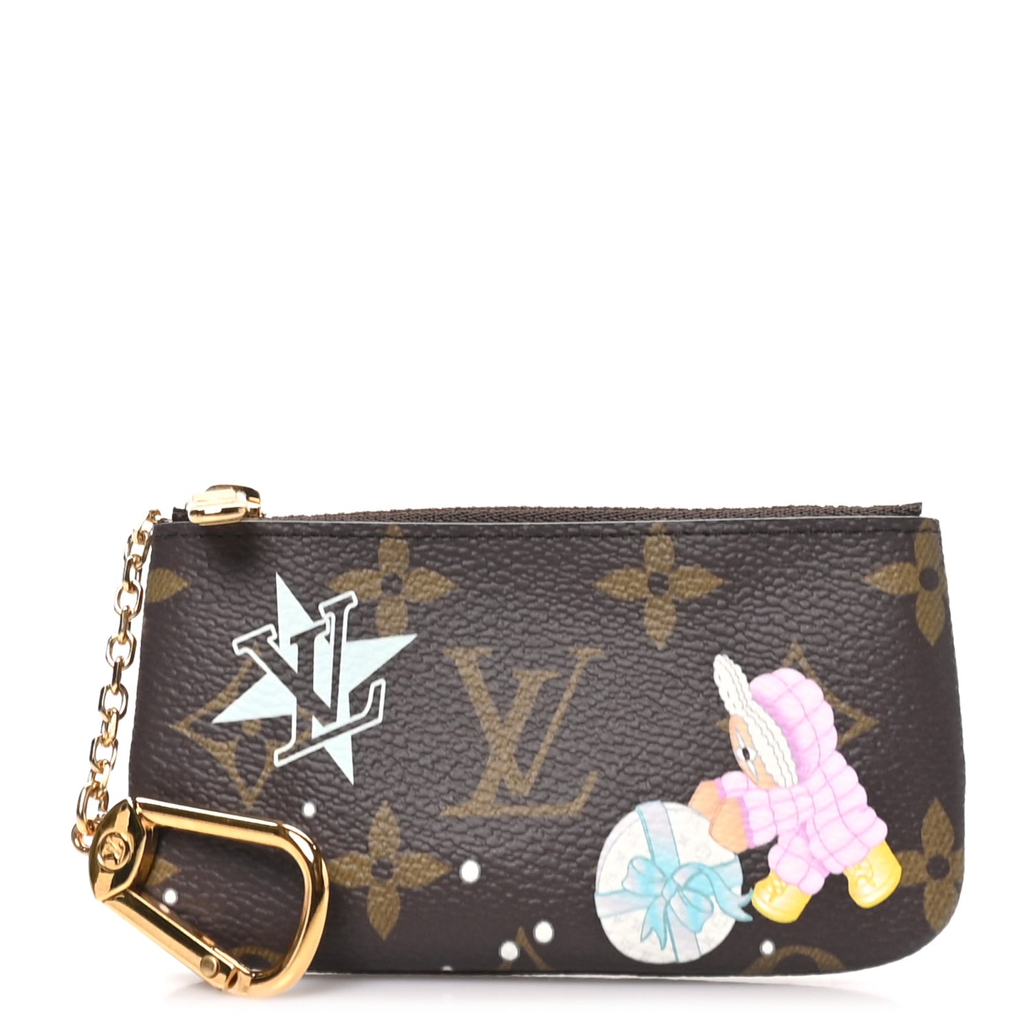 Monogram 2025 Christmas Animation Key Pouch Azur Frost