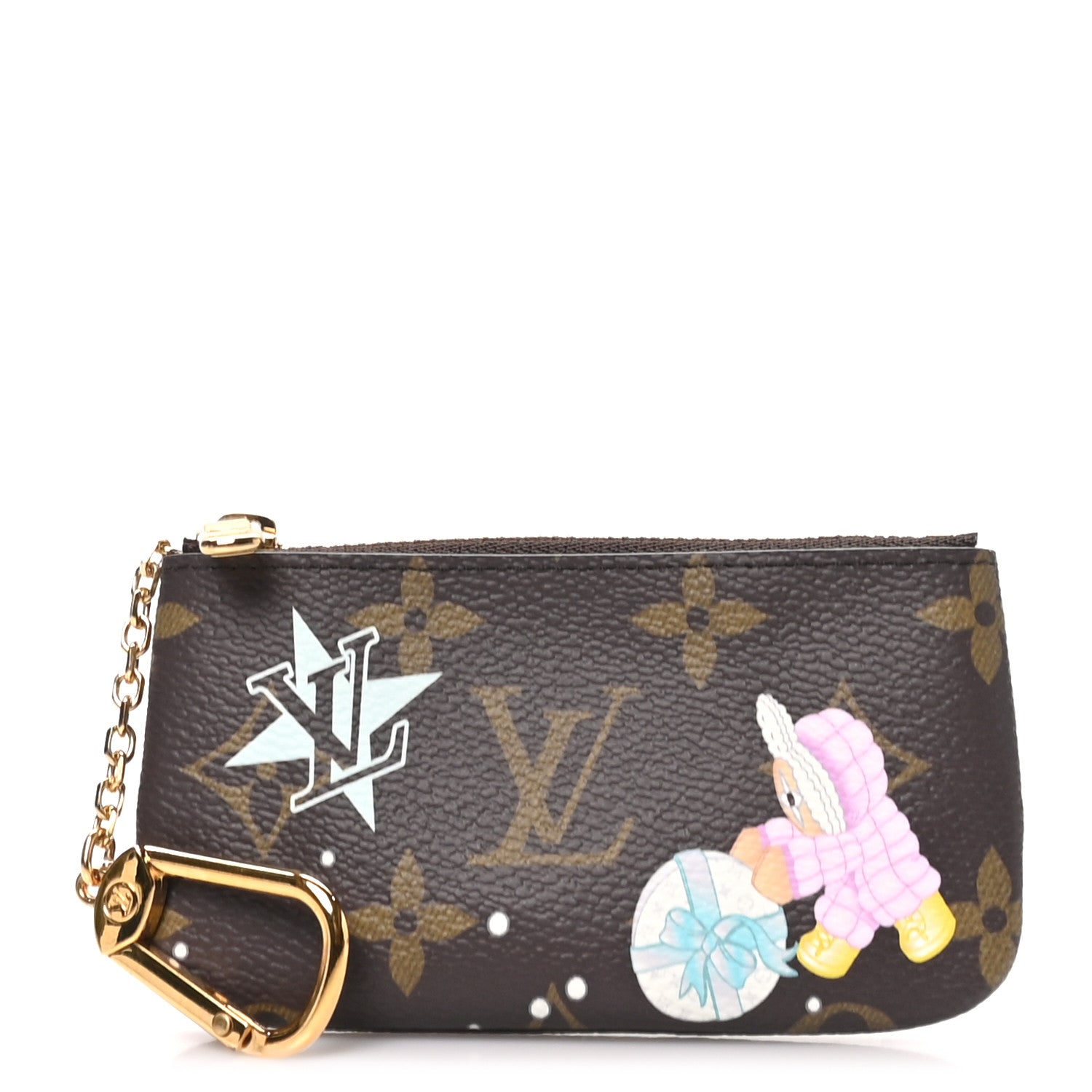 Louis Vuitton Monogram 2025 Christmas Animation Key Pouch Azur Frost 1 of 7