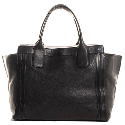 Chloe Calfskin Small Alison East West Tote Black White 1 of 6