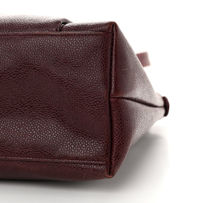 Chanel Caviar Flap Shoulder Bag Burgundy 12 of 22
