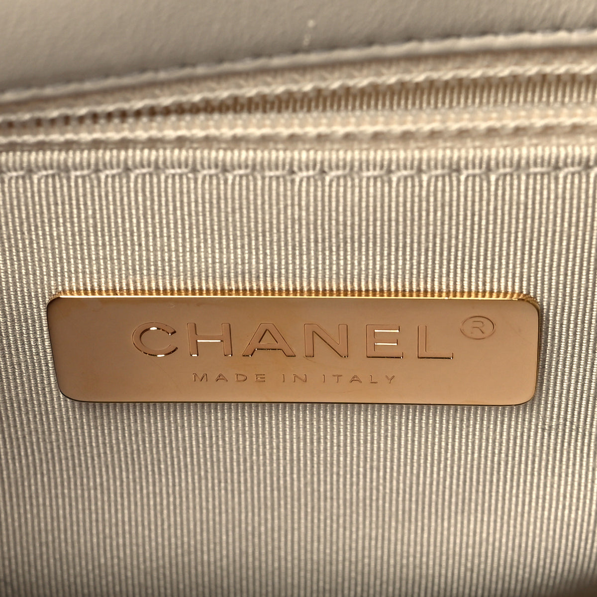 Lambskin Quilted Medium Chanel 19 Flap Light Beige