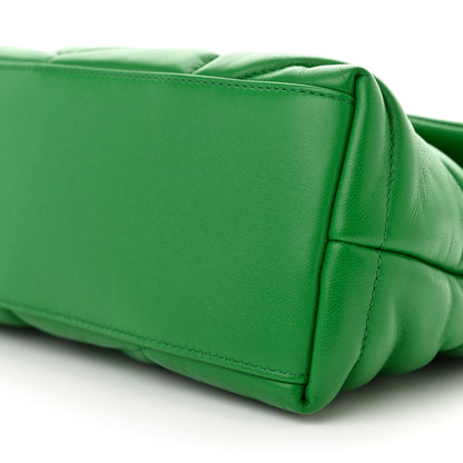 Saint Laurent Lambskin Quilted Small Loulou Puffer Monogram Chain Satchel New Vert 11 of 11