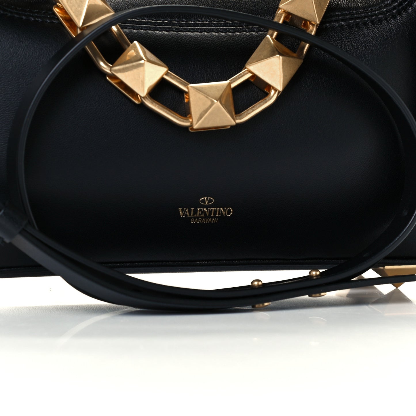Nappa Stud Sign Hobo Black