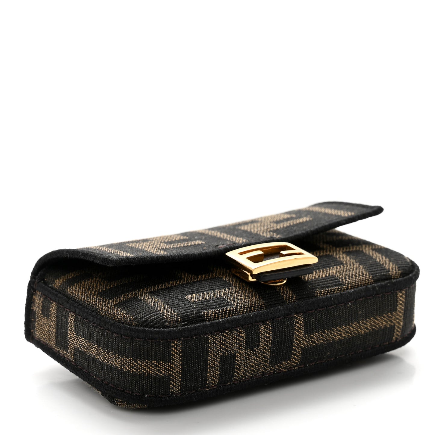 Fabric Jacquard FF 1974 Nano Baguette Charm Tobacco Moro Black