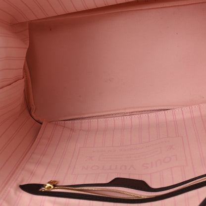 Louis Vuitton Damier Ebene Neo Neverfull MM Rose Ballerine 6 of 13