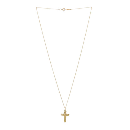 Tiffany 18K Yellow Gold Cross Pendant Necklace 2 of 4