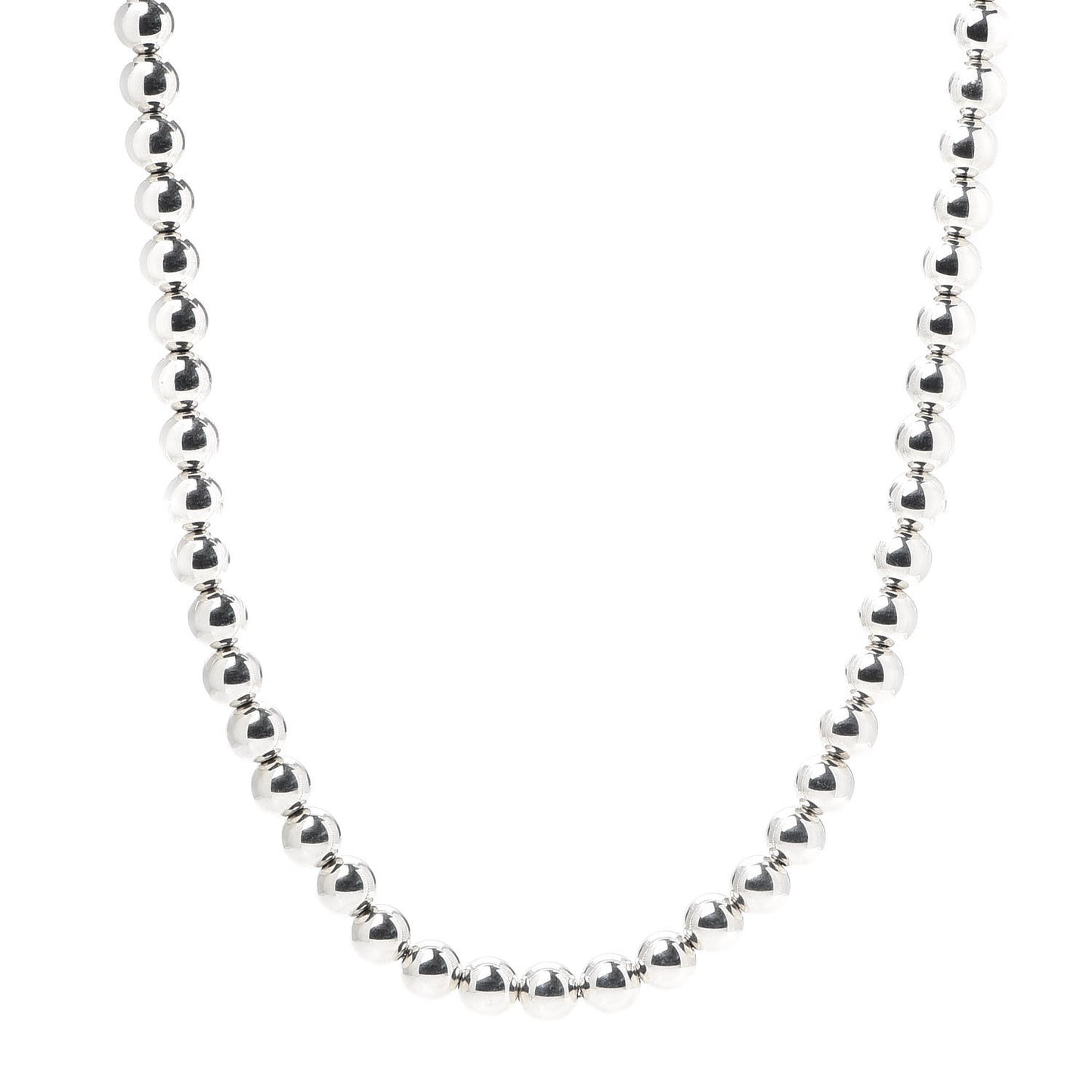Sterling Silver 10mm HardWear Ball Necklace 36"