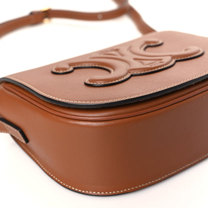 Celine Smooth Calfskin Cuir Triomphe Folco Crossbody Bag Tan 9 of 10