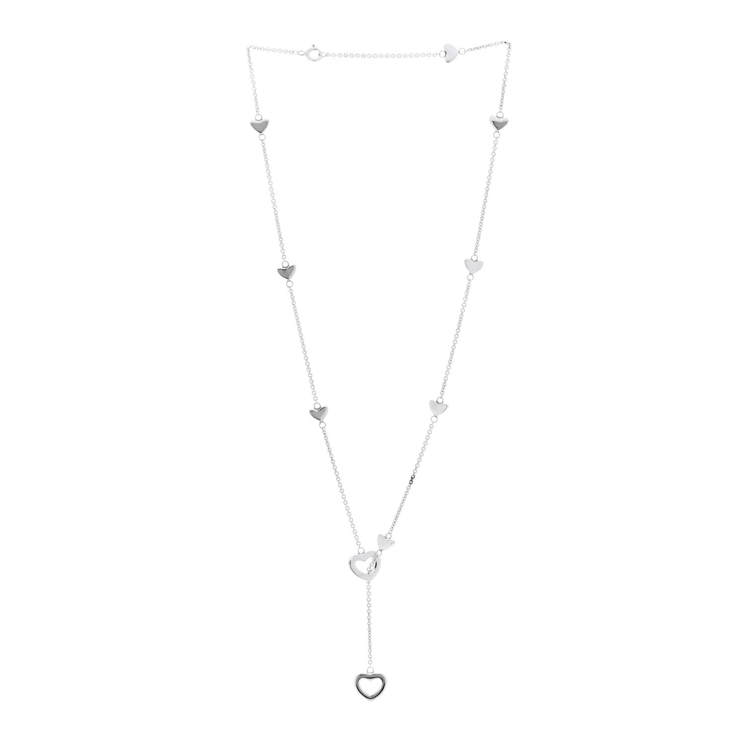 Tiffany Sterling Silver Heart Lariat Necklace 3 of 4
