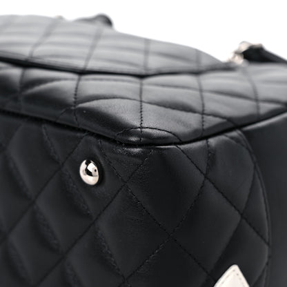 Chanel Calfskin Quilted Large Cambon Bowler Black White 11 of 12