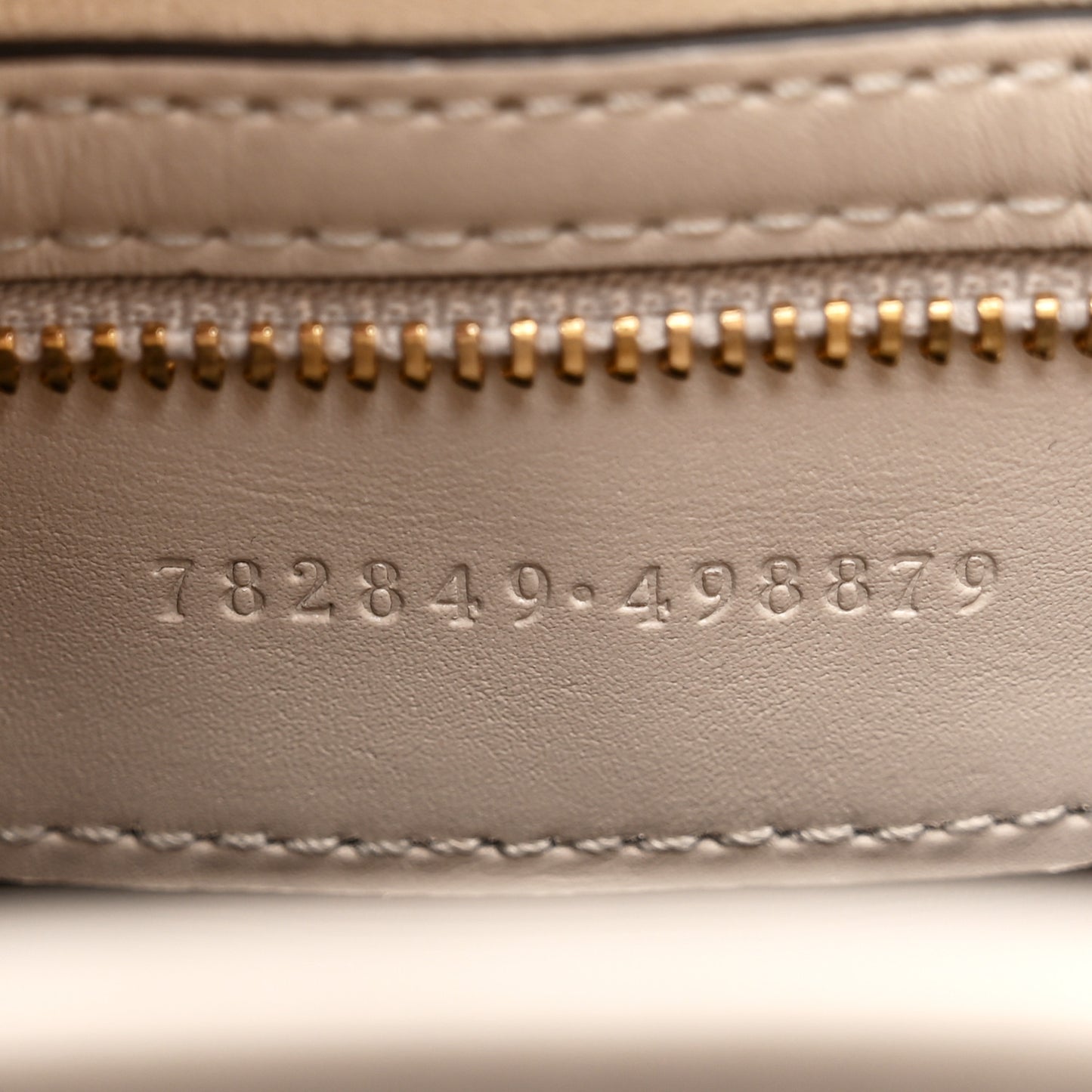 Ancora Calfskin Web Small Jackie Shoulder Bag Light Grey