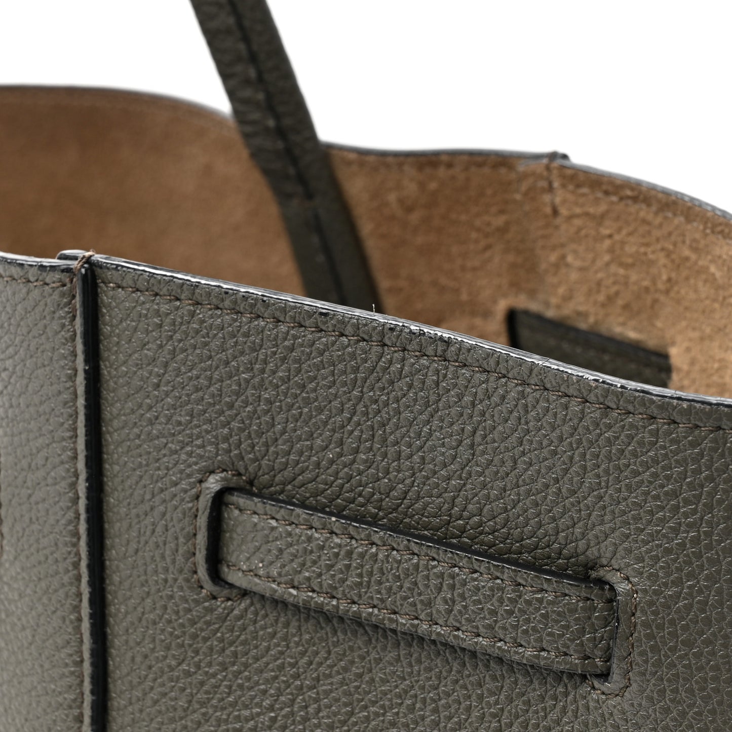 Soft Grained Calfskin Small Belt Cabas Phantom Taupe