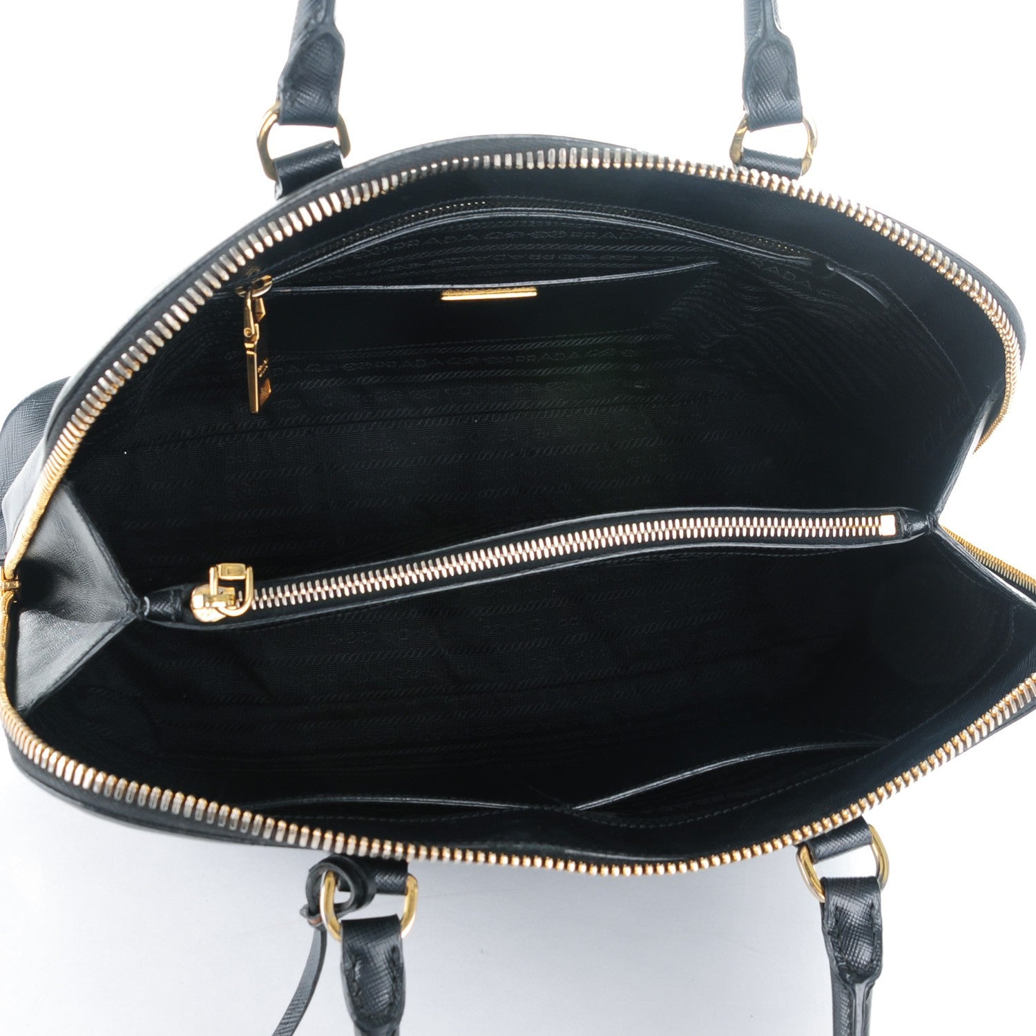 Prada Saffiano Lux Large Promenade Tote Black 5 of 9