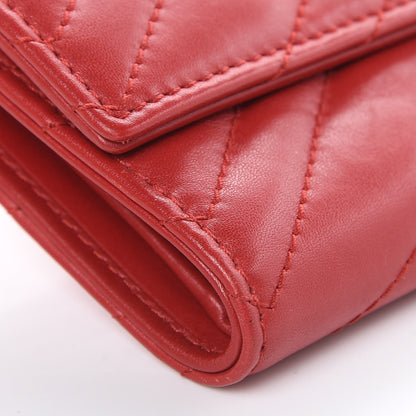 Gucci Calfskin Matelasse GG Marmont Wallet Hibiscus Red 8 of 12