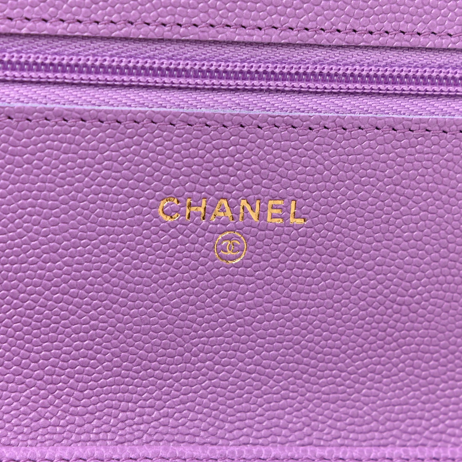 Chanel Caviar Quilted Wallet On Chain WOC Purple 6 of 11