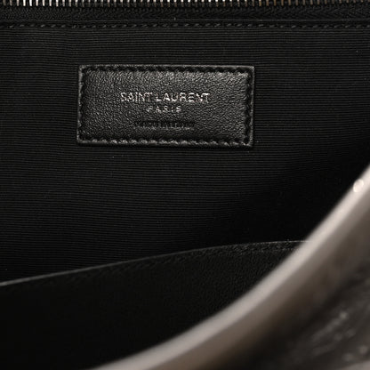 Saint Laurent Crinkled Calfskin Matelasse Monogram Large Niki Chain Satchel Fog 6 of 10