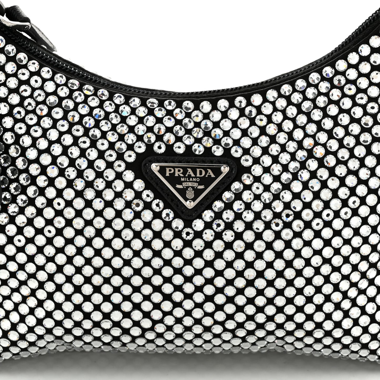 Satin Crystal Mini Re-Edition 2000 Bag Cristal